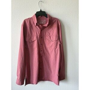 GameGuard Men's Lightweight Vented Fishing Shirt, Long Sleeve, Red, Size Small